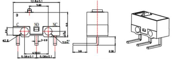 插班型端子微動開關(guān) 插班型端子微動開關(guān)