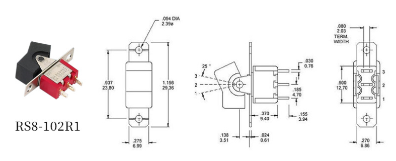 帶耳鈕子開關 帶耳鈕子開關